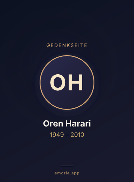 Gedenkportrait von Oren Harari