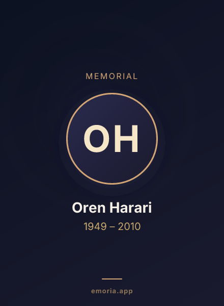 Memorial portrait of Oren Harari