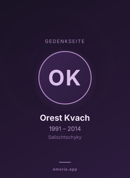 Gedenkportrait von Orest Kvach