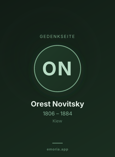 Gedenkportrait von Orest Novitsky