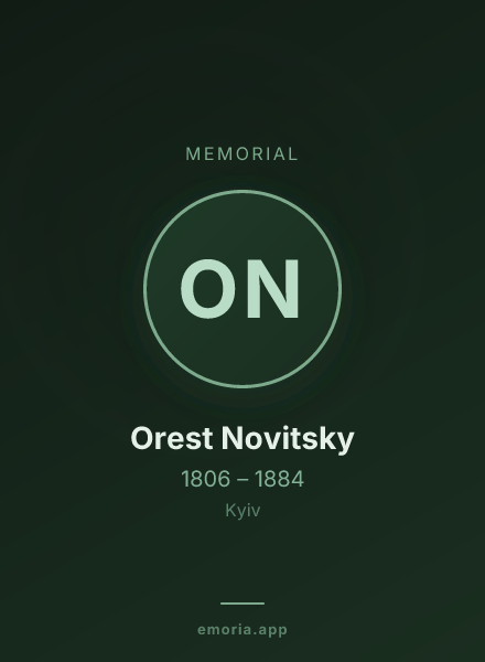 Memorial portrait of Orest Novitsky