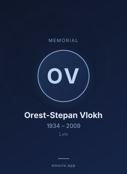 Memorial portrait of Orest-Stepan Vlokh