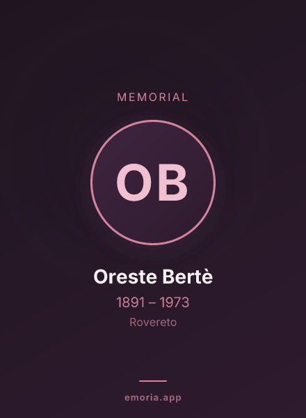 Memorial portrait of Oreste Bertè