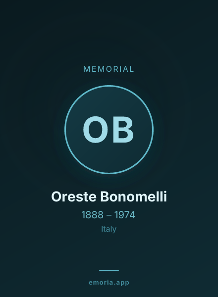 Memorial portrait of Oreste Bonomelli