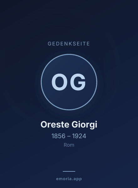 Gedenkportrait von Oreste Giorgi