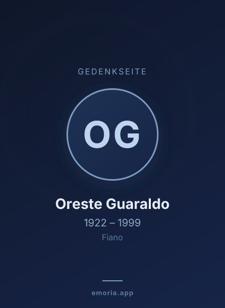 Gedenkportrait von Oreste Guaraldo