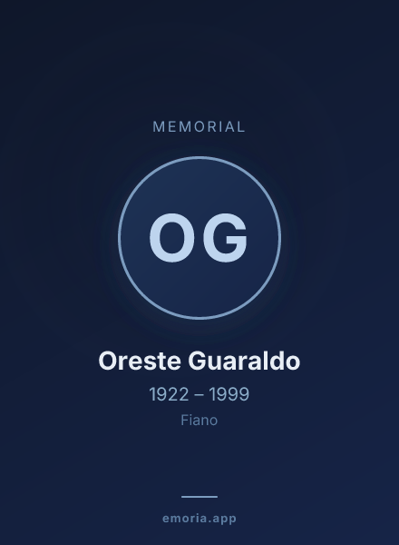 Memorial portrait of Oreste Guaraldo