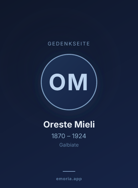 Gedenkportrait von Oreste Mieli