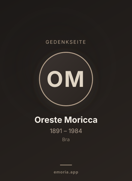 Gedenkportrait von Oreste Moricca