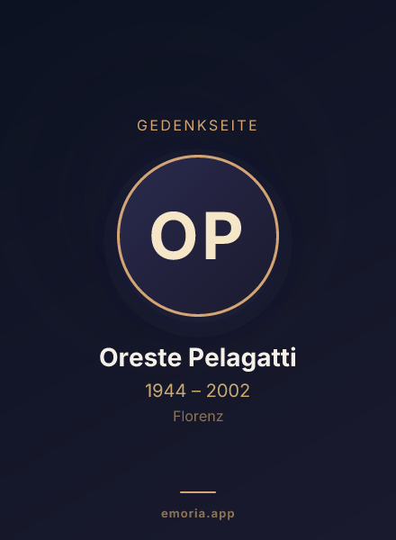 Gedenkportrait von Oreste Pelagatti