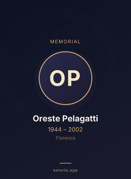 Memorial portrait of Oreste Pelagatti