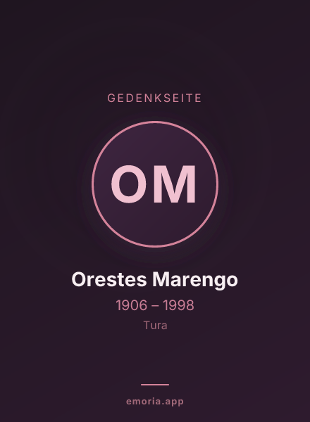 Gedenkportrait von Orestes Marengo