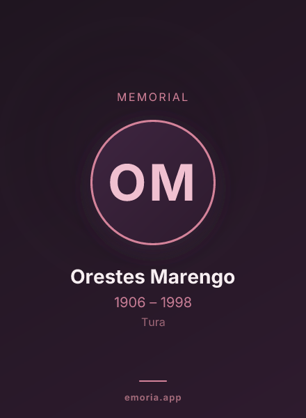 Memorial portrait of Orestes Marengo