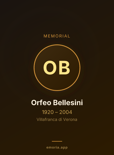 Memorial portrait of Orfeo Bellesini