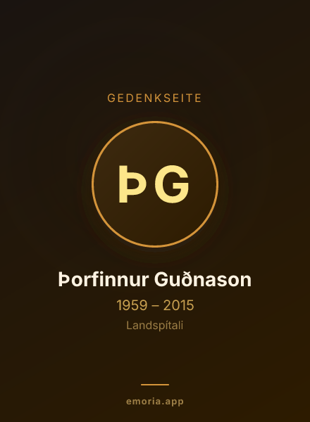 Gedenkportrait von Þorfinnur Guðnason