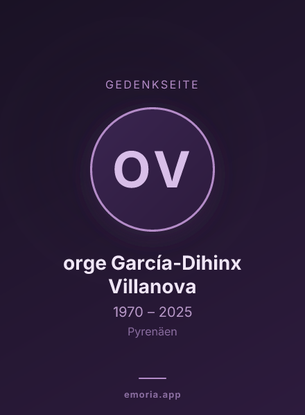 Gedenkportrait von orge García-Dihinx Villanova