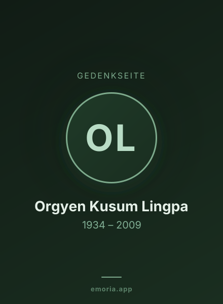 Gedenkportrait von Orgyen Kusum Lingpa