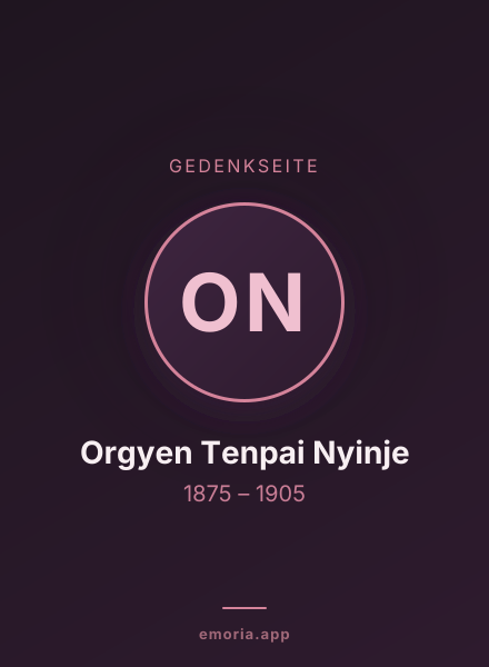 Gedenkportrait von Orgyen Tenpai Nyinje