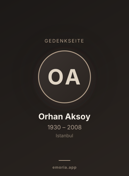 Gedenkportrait von Orhan Aksoy