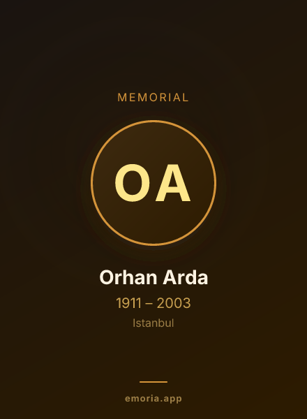 Memorial portrait of Orhan Arda