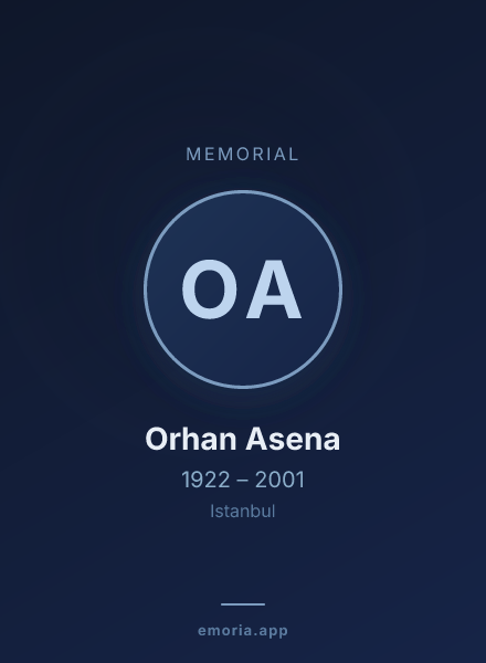 Memorial portrait of Orhan Asena