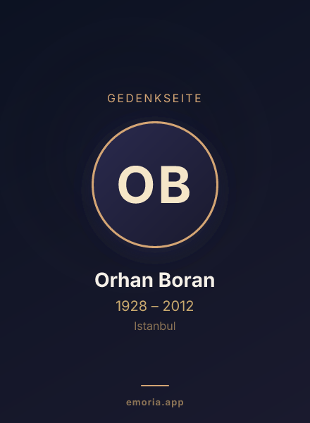 Gedenkportrait von Orhan Boran