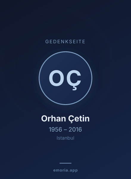 Gedenkportrait von Orhan Çetin