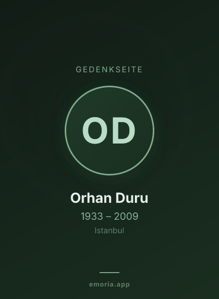 Gedenkportrait von Orhan Duru
