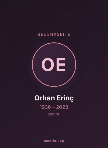 Gedenkportrait von Orhan Erinç