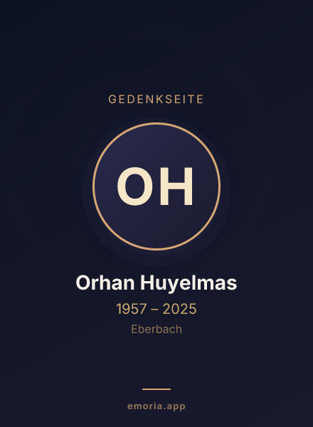 Gedenkportrait von Orhan Huyelmas