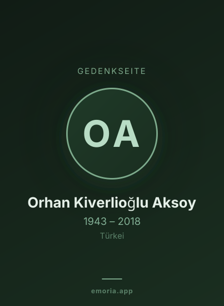 Gedenkportrait von Orhan Kiverlioğlu Aksoy