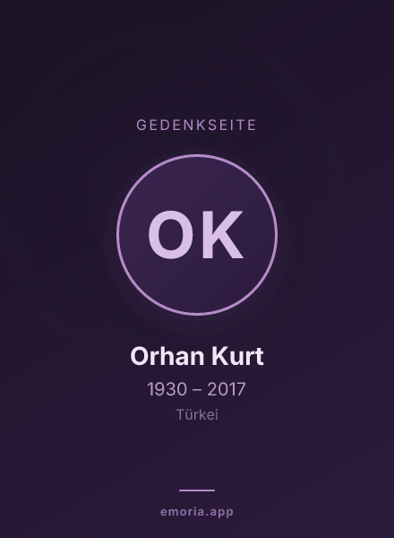 Gedenkportrait von Orhan Kurt