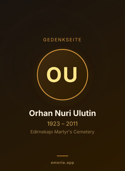 Gedenkportrait von Orhan Nuri Ulutin