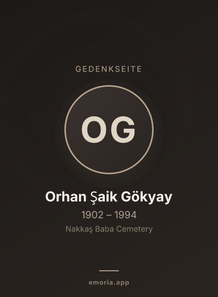 Gedenkportrait von Orhan Şaik Gökyay