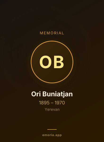 Memorial portrait of Ori Buniatjan
