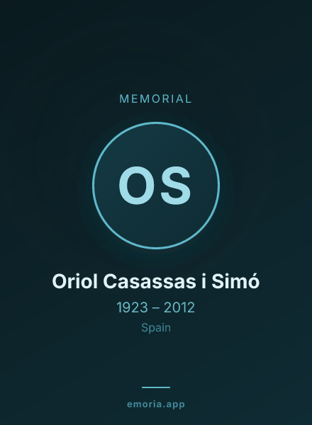 Memorial portrait of Oriol Casassas i Simó