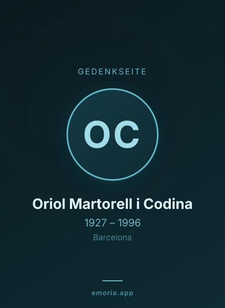 Gedenkportrait von Oriol Martorell i Codina