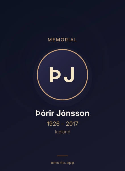 Memorial portrait of Þórir Jónsson
