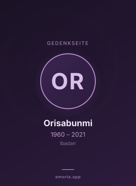 Gedenkportrait von Orisabunmi