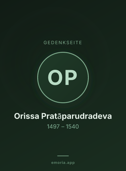 Gedenkportrait von Orissa Pratāparudradeva