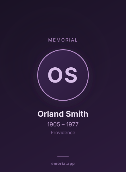 Memorial portrait of Orland Smith