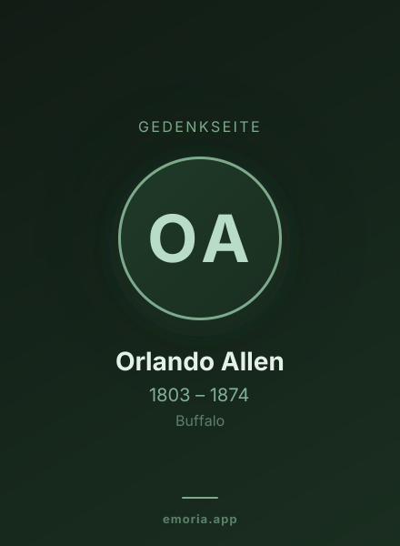 Gedenkportrait von Orlando Allen