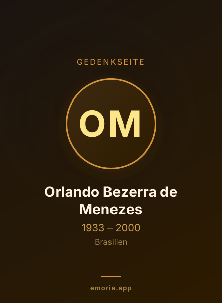 Gedenkportrait von Orlando Bezerra de Menezes
