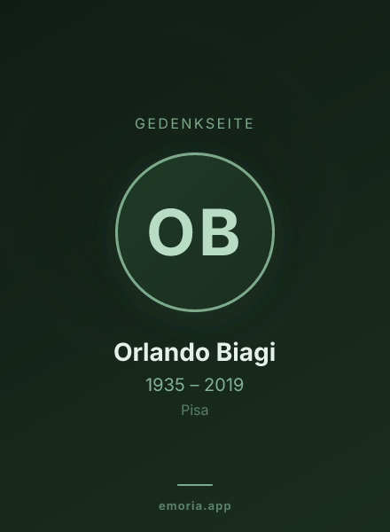 Gedenkportrait von Orlando Biagi