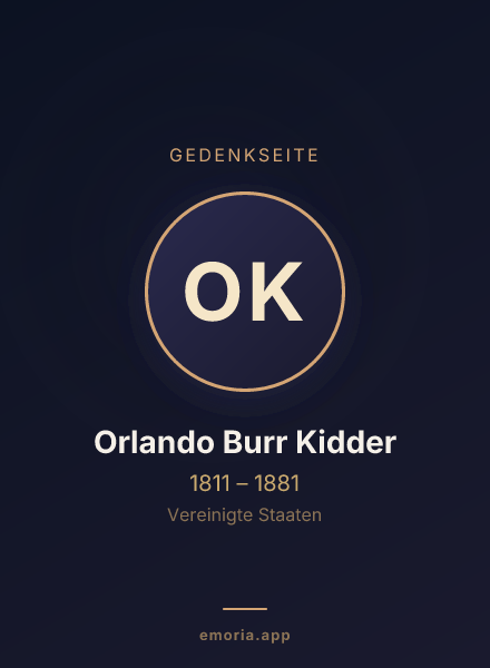 Gedenkportrait von Orlando Burr Kidder