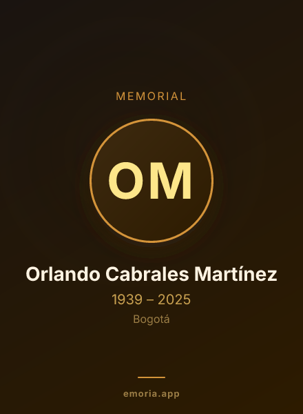 Memorial portrait of Orlando Cabrales Martínez