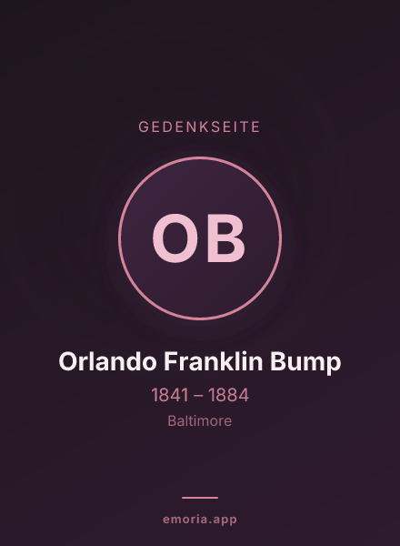 Gedenkportrait von Orlando Franklin Bump