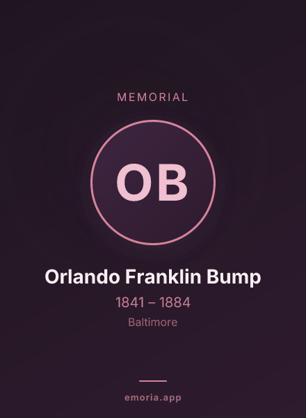 Memorial portrait of Orlando Franklin Bump