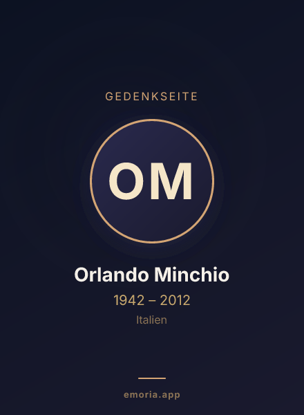 Gedenkportrait von Orlando Minchio