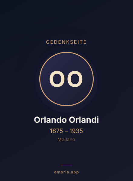 Gedenkportrait von Orlando Orlandi